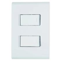 Placa 4x2+ 2 Interruptores Simples 10A/250V Branco Tramontina
