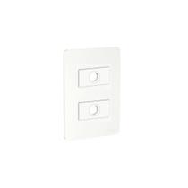 Placa 4x2 2 Mod e 2 Mod Saída Fio Orion Schneider S70866804 Placa 4x2 2 Mod e 2 Mod Saída Fio Orion Schneider S70866804