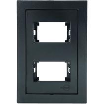 Placa 4x2 2 Modelos com Suporte Preto Fosco - EKP-30000/38 - DICOMPEL