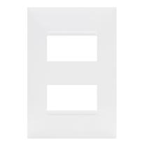 Placa 4x2 2 Módulo Distanciados Branco 618506BC Pial Plus+ Placa 4x2 2 Módulo Distanciados Branco 618506BC Pial Plus+