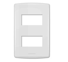 Placa 4x2 2 Módulo Distanciados Branco Siena 6406 Alumbra