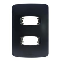 Placa 4x2 2 Módulo Distanciados Preto Gracia Maxx 85692 Alumbra