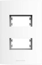 Placa 4x2 2 Módulo Separados Branco Inova Pro 85001 Alumbra Placa 4x2 2 Módulo Separados Branco Inova Pro 85001 Alumbra