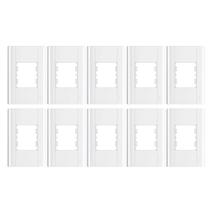 Placa 4x2 2 Módulos c/ suporte Fame Modulare - Kit 10un. Placa 4x2 2 Módulos c/ suporte Fame Modulare - Kit 10un.