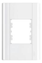 Placa 4x2 2 Módulos Com Suporte Fame Modulare Branca