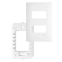 Placa 4x2 - 2 módulos com suporte - Fame Placa 4x2 - 2 módulos com suporte - Fame