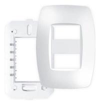 Placa 4x2 2 Módulos Distanciados Com Suporte Fame Elegance Placa 4x2 2 Módulos Distanciados Com Suporte Fame Elegance