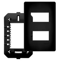 Placa 4X2 2 Modulos Habitat Black Ref 4073 Fame