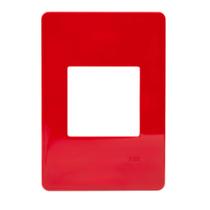 Placa 4x2 2 Módulos Horizontal N1372.1 CE Cereja, Linha Unno Life, ABB Placa 4x2 2 Módulos Horizontal N1372.1 CE Cereja, Linha Unno Life, ABB