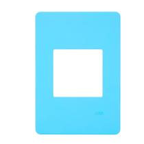 Placa 4x2 2 Módulos Horizontal N1372.1 SK Azul Sky, Linha Unno Life, ABB Placa 4x2 2 Módulos Horizontal N1372.1 SK Azul Sky, Linha Unno Life, ABB