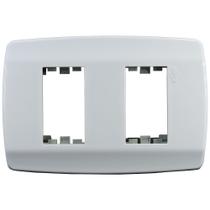 Placa 4X2 2 Módulos Separados Horizontal C/ Suporte - SLIM - ILUMI 82080 Placa 4X2 2 Módulos Separados Horizontal C/ Suporte - SLIM - ILUMI 82080