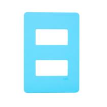 Placa 4x2 2 Modulos Separados Horizontal N1372.2 SK Azul Sky, Linha Unno Life, ABB Placa 4x2 2 Modulos Separados Horizontal N1372.2 SK Azul Sky, Linha Unno Life, ABB