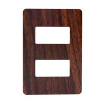 Placa 4x2 2 Modulos Separados Horizontal N1372.2 WG Wengue, Linha Unno Life, ABB Placa 4x2 2 Modulos Separados Horizontal N1372.2 WG Wengue, Linha Unno Life, ABB
