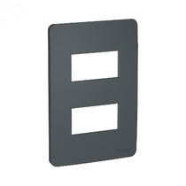 Placa 4x2 2 Módulos Stellar Black Orion Schneider Placa 4x2 2 Módulos Stellar Black Orion Schneider