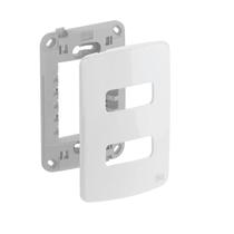 Placa 4x2 2 posices + suporte compose branco weg