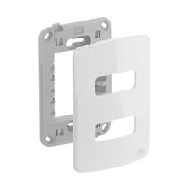 Placa 4x2 2 posições branco + suporte composé - weg Placa 4x2 2 posições branco + suporte composé - weg