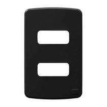 Placa 4x2 2 posições preto compose - weg