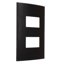 Placa 4x2 2 Posto Separados Preta Fosca Clean Margirius