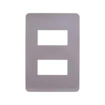 Placa 4X2 2 Postos Axis Grey S730121224 Orion Schneider