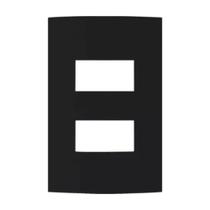 Placa 4x2 2 Postos Ebony Clean Margirius 14450