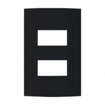 Placa 4x2 2 postos horiz separados ebony clean - MarGirius