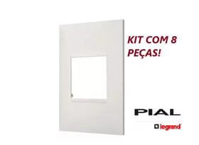 Placa 4x2 2 Postos Juntos Branca - 618502bc Pial Plus+ Kit 8 peças Placa 4x2 2 Postos Juntos Branca - 618502bc Pial Plus+ Kit 8 peças