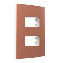 Placa 4x2 2 Postos sep c/ Suporte Nutshell Sleek Colors MG