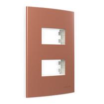 Placa 4x2 2 Postos sep c/ Suporte Nutshell Sleek Colors MG