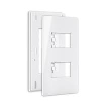 Placa 4x2 2 Postos Separados com Suporte Branco Infiniti