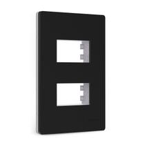 Placa 4x2 2 Postos Separados Grafite com Suporte Infiniti Plus Margirius