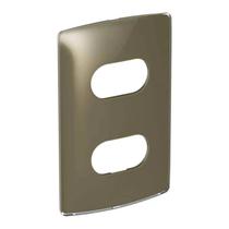 Placa 4x2 2 postos separados Nereya Pial Legrand malt gloss 663225 Placa 4x2 2 postos separados Nereya Pial Legrand malt gloss 663225
