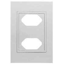 Placa 4x2 2 Tomadas com Suporte Branca - RVB-1300/68 - RAVENNA