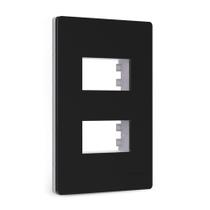 Placa 4x2 2P Grafite com Suporte Infiniti Plus Margirius Placa 4x2 2P Grafite com Suporte Infiniti Plus Margirius