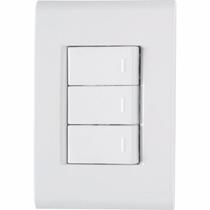 Placa 4x2 + 3 interruptores simples 10a/250v