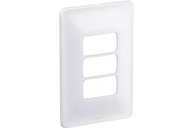 Placa 4x2 3 Módulos Com Suporte Branca 680183 Pial Zeffia