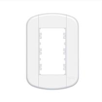 Placa 4x2 3 Módulos Com Suporte Branca Blanc+ Fame Placa 4x2 3 Módulos Com Suporte Branca Blanc+ Fame