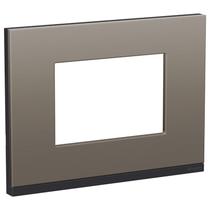 Placa 4X2 3 Módulos Fenix Grey Orion Class Schneider