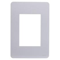 Placa 4x2 3 Módulos Gamma Silver Orion Schneider