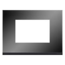 Placa 4X2 3 Módulos Glass Dark Orion Class Schneider Placa 4X2 3 Módulos Glass Dark Orion Class Schneider