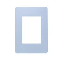 Placa 4x2 3 Modulos Horizontal N1373.1 PR Prata, Linha Unno Life, ABB