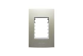 Placa 4x2 3 Módulos Inova Pro Class 85428 Alumbra Champagne Placa 4x2 3 Módulos Inova Pro Class 85428 Alumbra Champagne