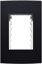 Placa 4x2 3 Módulos Inova Pro Class Alumbra Preto Fosco Placa 4x2 3 Módulos Inova Pro Class Alumbra Preto Fosco