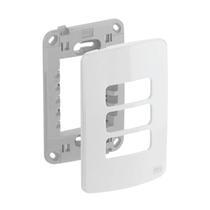 Placa 4x2 3 posições branco + suporte composé - weg Placa 4x2 3 posições branco + suporte composé - weg