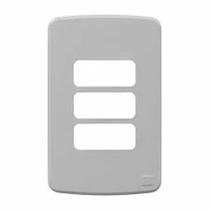 Placa 4X2" 3 Posto Cinza sem Suporte Weg
