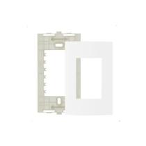 Placa 4x2 3 Postos C/ Suporte Br Sleek 16023 - Margirius Placa 4x2 3 Postos C/ Suporte Br Sleek 16023 - Margirius