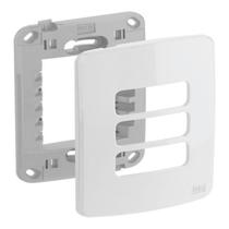 Placa 4x2 3 Postos Com Suporte - Weg Compose Placa 4x2 3 Postos Com Suporte - Weg Compose