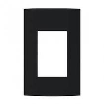 Placa 4x2 3 postos horiz ebony clean