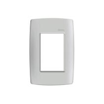 Placa 4x2 3 Postos Horizontais com Suporte Simon 30 Branca