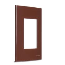 Placa 4x2 3 Postos Marrom Margirius Sleek