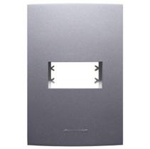 Placa 4x2 c/ Suporte p/ 1 Módulo Inova Pro Class Grafite Alumbra Placa 4x2 c/ Suporte p/ 1 Módulo Inova Pro Class Grafite Alumbra